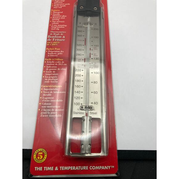 CDN Candy and Deep Fryer Ruler Style Thermometer TCG 400 NIP - Picture 3 of 6